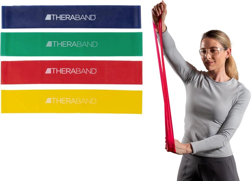 THERABAND Resistance Band Loop Set, Resistance Bands for Kids, Band Loop Kit for Workouts, Beginner to Advanced Levels for Exercise, Rehab, Physical Therapy, & Stretching