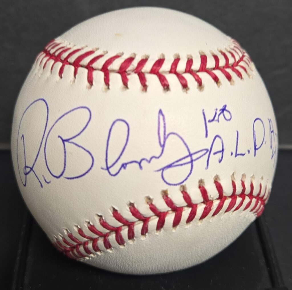 Ron Blomberg autographed baseball inscribed 1st AL DH (First Designated Hitter NY Yankees White Sox Jewish OMLB) AW Certificate of Authenticity