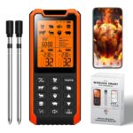 Smart Bluetooth Meat Thermometer – Long Range Wireless Food Thermometer, Digital Meat Thermometer with Dual Probes for BBQ Grill, Oven, Smoker, Air Fryer