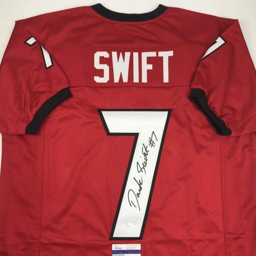 Autographed/Signed D’Andre Swift Georgia Red College Football Jersey JSA COA