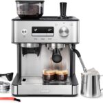 Gevi Espresso Machine with Grinder & Milk Frother, 20 Bar Professional Coffee Maker for Home, Removable Water Tank, Steam Wand, Perfect for Espresso, Cappuccino, Latte