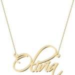 Personalized Name Necklace – Choose from 14 Font Styles – Customizable 18K Gold-Plated Pendant – Ideal Gifts for Birthdays, Valentines Mother’s Day, Christmas Women, Girls, Teens, Daughters