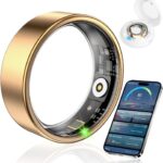 Smart Ring Fitness Tracker Ring for Women,Health Heart Rate Ring with Activity Tracker, Sleep Monitor and Oximeter, No Subscription Fee,Remote Photography, IP68 Waterproof