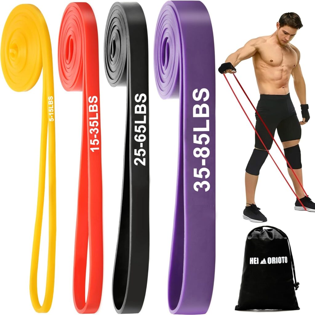 Resistance Bands Set for Pull-Up Assistance & Muscle Training, Exercise Bands for Men/Women, Workout Bands for Full-Body Training, Physical Therapy, Body Stretching