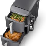 Ninja DoubleStack XL 2-Basket Air Fryer, Smart Cook System, DoubleStack Technology Cooks 4 Foods at Once, 10 QT, 6-in-1, Air Fry, Broil, Bake, Easy Meals, Easy Clean,Grey, SL401 (Renewed)