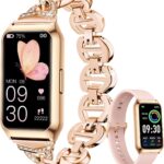 GADIXY Smart Watch,Fitness Tracker Watch 7 Day+ Battery with Heart Rate/Step Counter/Calories/SPO2/Sleep Monitor,IP68 Fitness Smart Watches for Women (Rosegold, 1.47inch)