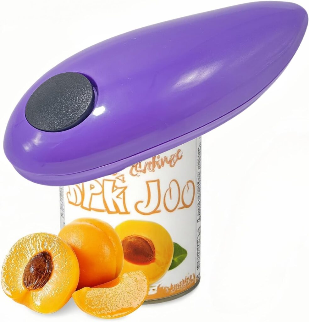 Cooks Professional Electric Can Opener,Automatic Can Openers for Seniors, Arthritic Patients A Great Kitchen Gadget,Hands Free Operation Can Openers,One Touch Design (Purple)