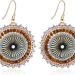 Colorful Bead Earrings For Women Summer Beach Handmade Bead Earrings Bohemia Hoop Dangle Earring For women