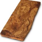 Live Edge Olive Wood Cutting Board 16″l X 6.75″w X 0.75″th Rustic Large Wooden Charcuterie Board – Handmade Bread & Cheese Board – Long Wood Charcuterie Boards – Natural Wood Cutting Board For Kitchen