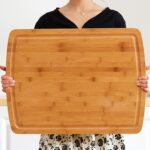 24 x 18 Inch XXL Extra Large Bamboo Cutting Boards – BEZIA Carving Board for Meat, Turkey, Vegetables, BBQ, Cheese – LARGEST Chopping Butcher Block with Juice Groove