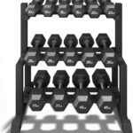 VOPEAK 1100LB Capacity Dumbbell Rack – 3-Tier Heavy Duty Weight Rack & Dumbbell Stand for Home Gym, Adjustable Storage Organizer for Dumbbells, Kettlebells, Space-Saving Weight Stand-(Rack Only)
