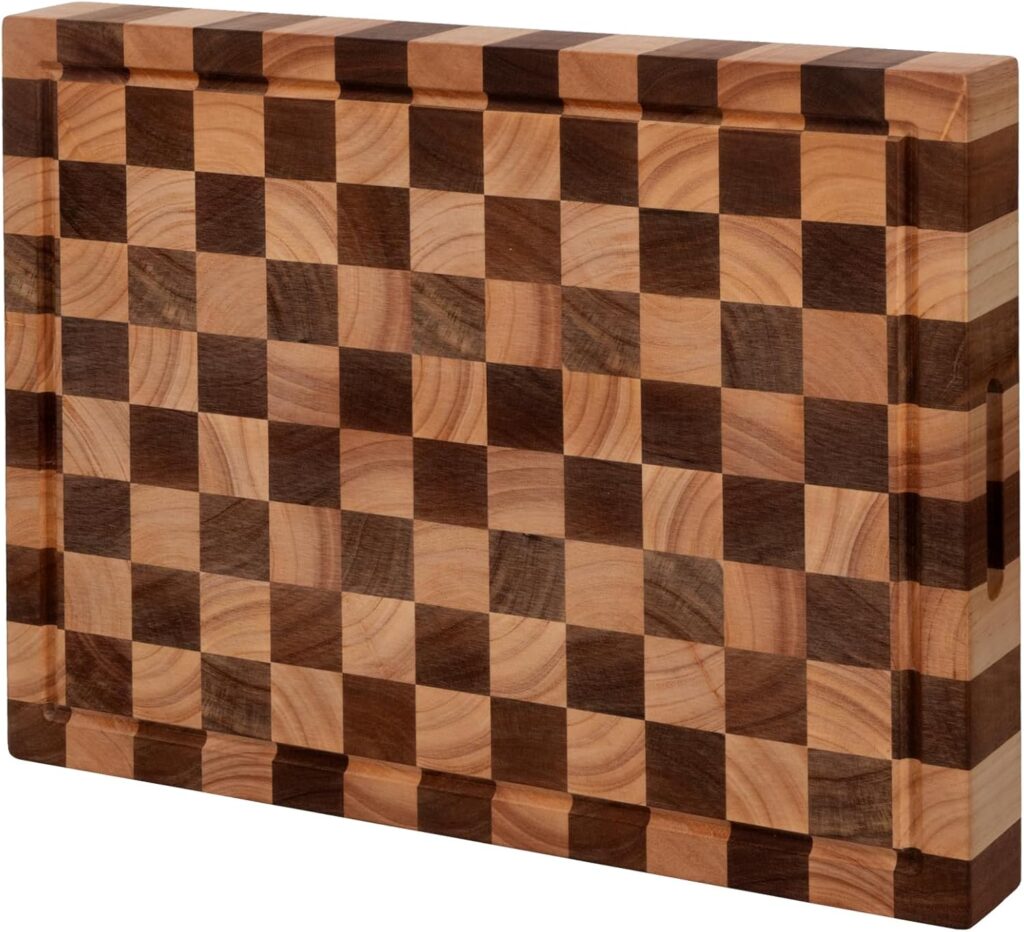 Acacia Wood Cutting Board 20x15x1.5 Inch, Butcher Block for Kitchen, Premium Acacia Cutting Board with Juice Groove, End Grain Made of Sustainable Acacia Wood