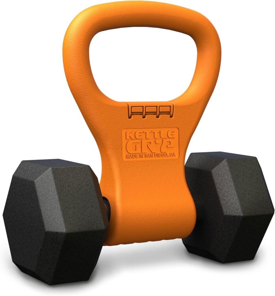 KETTLE GRYP – The Original – As Seen on SHARK TANK! Converts Your Dumbbells Into Kettlebells – Made in the USA – Dumbbell Grip Handle