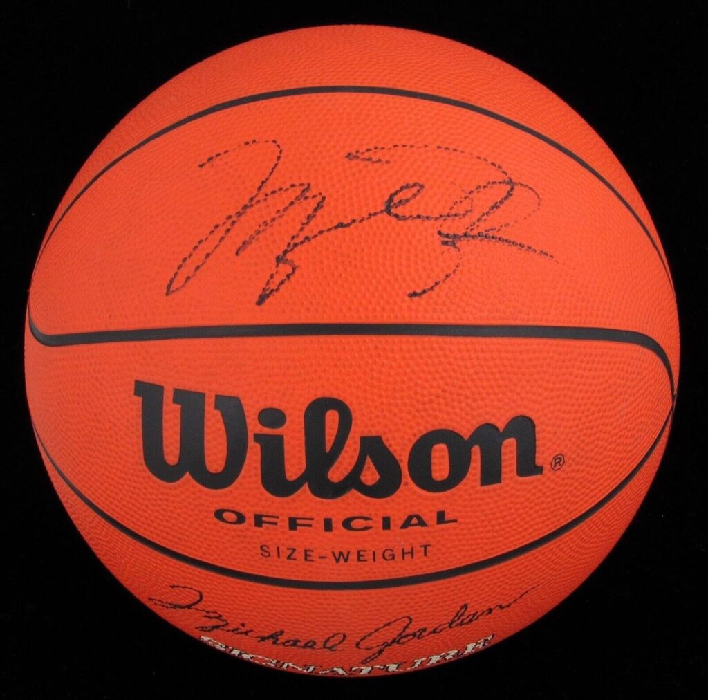 Michael Jordan Signed Wilson Signature Model Basketball Huge Auto! JSA COA – Autographed Basketballs
