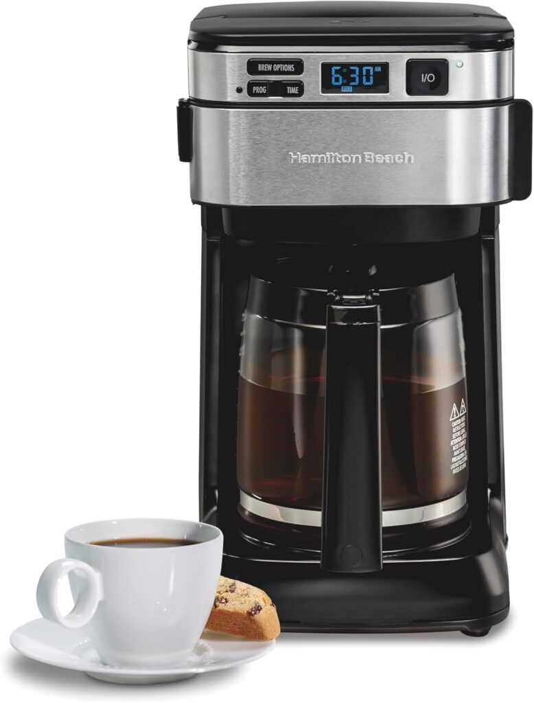 Hamilton Beach 12 Cup Programmable Coffee Maker, FrontFill™ Drip Coffee Maker