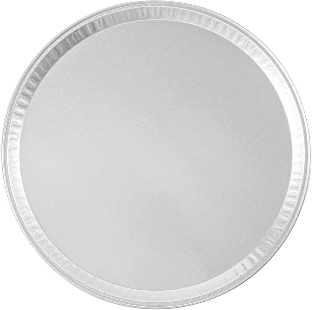 Restaurantware-Foil Lux 18 Inch Round Food Trays, 10 Disposable Serving Platters – Lids Sold Separately, Freezable, Aluminum Party Plates, Ideal for Vegetable Platters, Cookies, and More