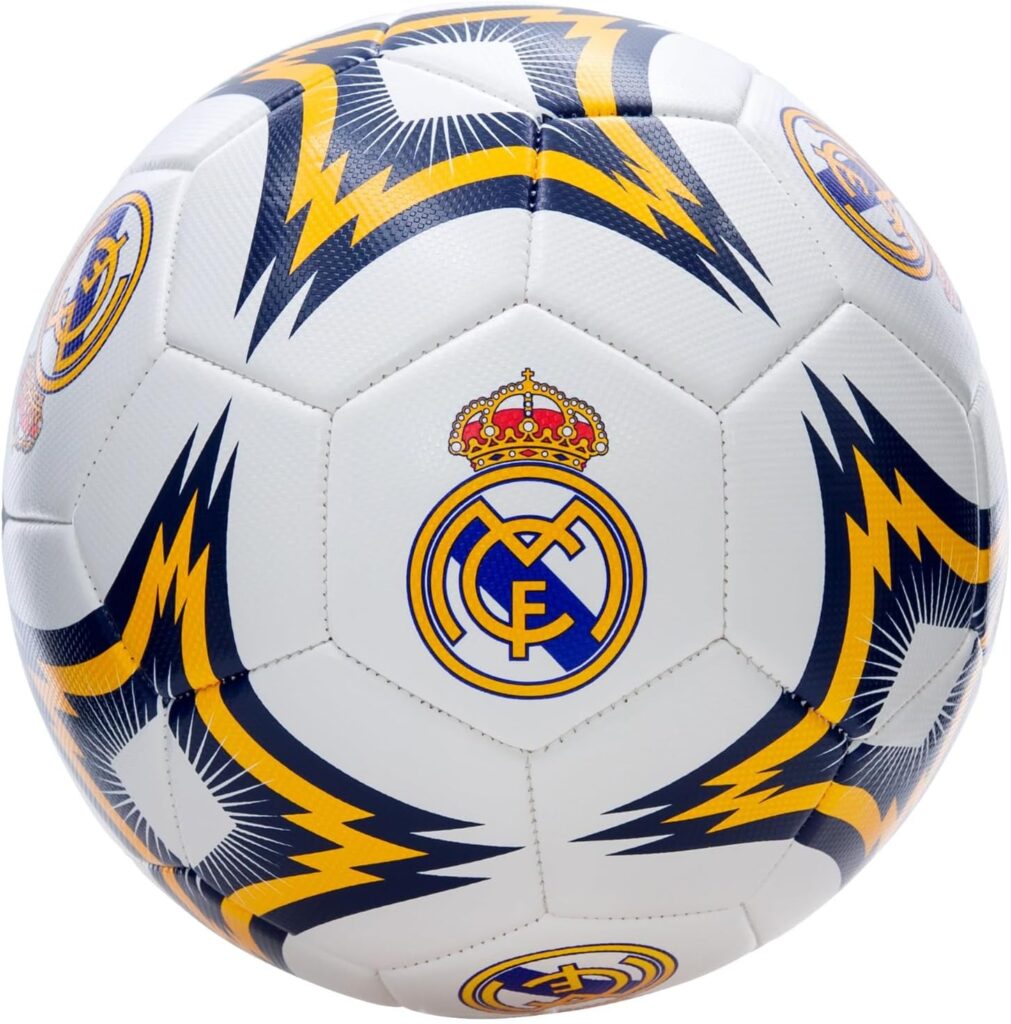 Icon Sports Real Madrid Soccer Ball Officially Licensed Player Ball Size 5 (Shiny Fabric) S Grade 03
