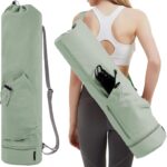 sportsnew Yoga Mat Bag with Water Bottle Pocket and Bottom Wet Pocket, Exercise Yoga Mat Carrier Multi-Functional Storage Bag, Patent pending