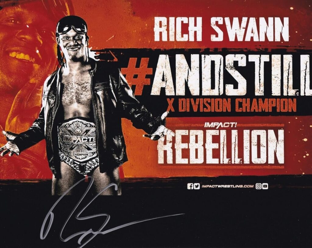 Rich Swann Signed 8×10 Photo Impact Pro Wrestling Picture Autograph WWE NXT 18 – Autographed Soccer Photos