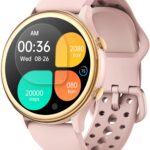 KEEPONFIT Smart Watches for Women, Fitness Tracker with Heart Rate & SpO2 Monitor, IP67 Waterproof Activity Tracker for Men & Women, Smart Watch for Android Phones and iPhone Compatible (Pink)