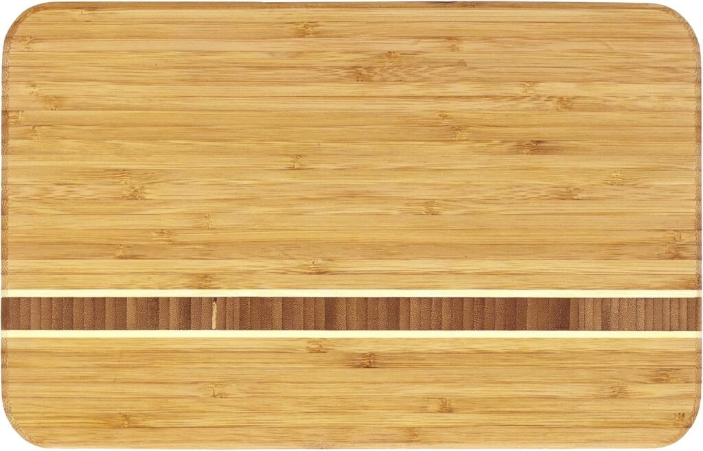 Totally Bamboo Aruba Bamboo Serving and Cutting Board, 12-1/2″ x 8″
