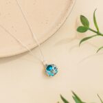 Bottled Up Designs Handmade Vintage Lace Necklace, Recycled Vintage Bottle Glass, Sterling Silver, Eco Friendly, Made in USA, Birthday Gifts, Mothers Day, Women, Anniversary