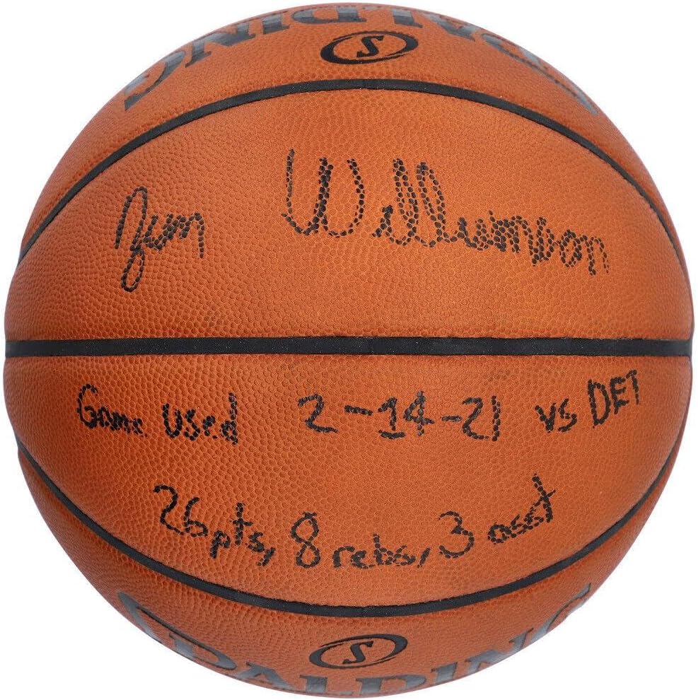 Zion Williamson Game Used Signed Heavily Inscribed Basketball Fanatics COA – Autographed Basketballs