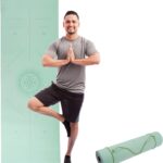 Non-Slip Yoga Mat with Alignment Marks – Lightweight Exercise Mat with Carry Strap for Home Workout or Travel by Wakeman Outdoors