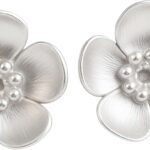 Buttercup Flower Hypoallergenic Sterling Silver Stud Earrings – Handmade Jewelry Gift Ideas for Women – Birthday Christmas Mother’s Day Gift – Scandinavian Nordic Design Spring Wedding Bridal Bride