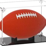 FEMELI Football Display Case Acrylic Box Holder for Full Size Football (Watch Video to Assemble)