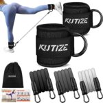 Ankle Resistance Bands with Cuffs for Women & Men – 3-Level Adjustable Leg & Glute Workout Equipment, Portable Home Gym Exercise Bands for Kickbacks, Hip Thrusts, Yoga, Strength Training