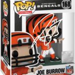 Joe Burrow #168 Facsimile Signed Reprint Laser Autographed Funko POP! Football NFL: Cincinnati Bengals Figurine with Protector Case