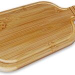 Pickleball Charcuterie Board with Handle – 12.4″ x 6.3″ Bamboo Serving Tray with Pickleball Engraving, Juice Groove & Hanging Hole – Unique Gift for Pickleball Fans & Social Gatherings