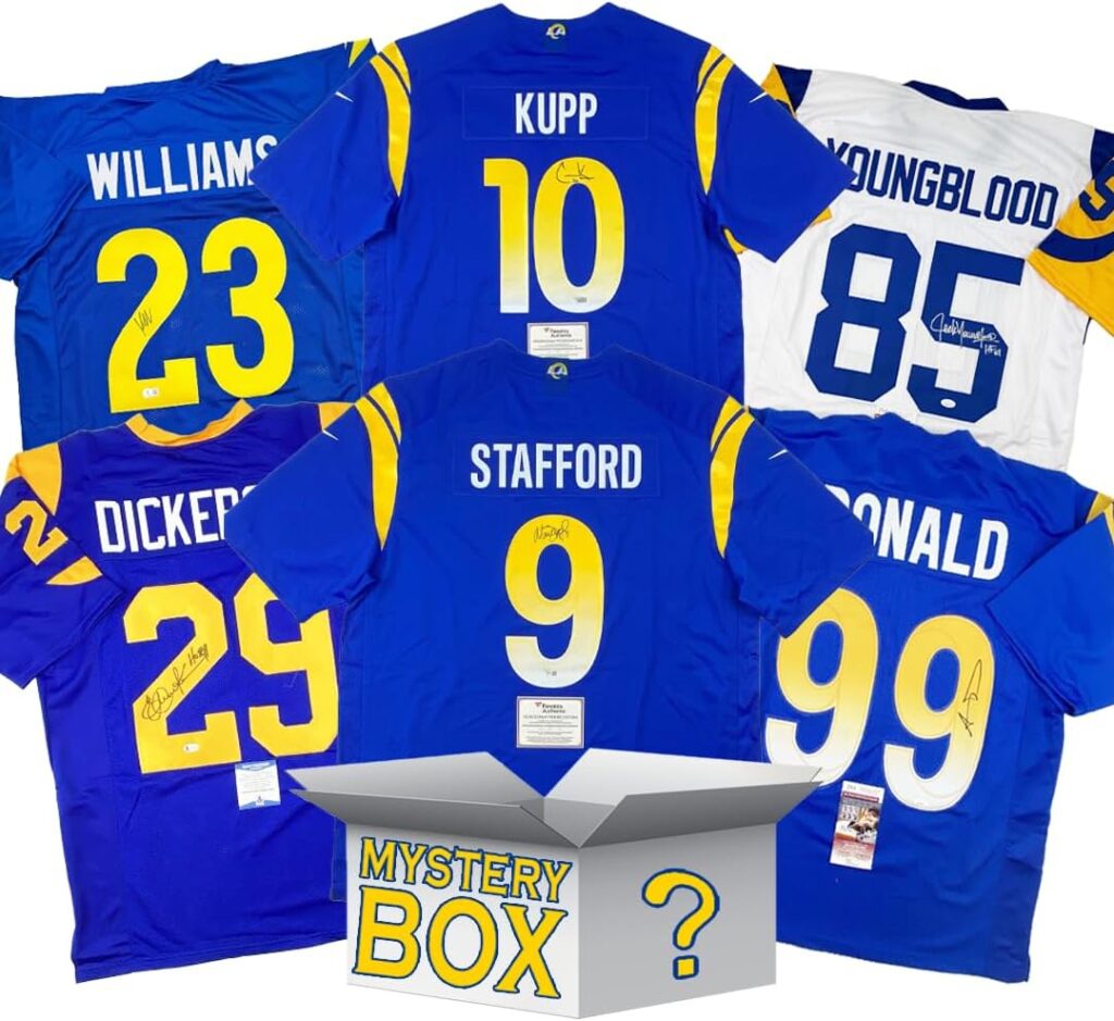 Autographed/Signed Los Angeles Football Jersey Mystery Box with PSA JSA or Beckett COA