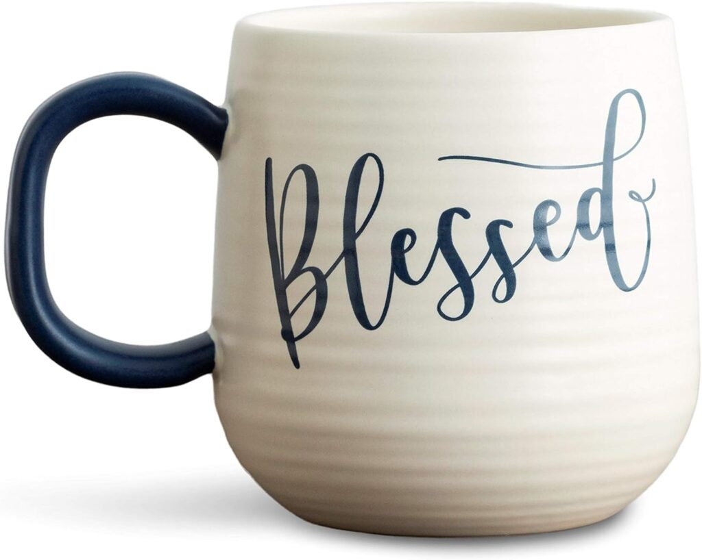 DaySpring – Blessed Inspirational Ceramic Artisan Mug, 16 oz. (91472)