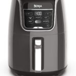Ninja | XL Single Basket Air Fryer | 5.5 QT Capacity fits 3lbs of Wings | 5-in-1Air Fry, Roast, Bake,Reheat & Dehydrate |Dishwasher Safe Parts & Recipe Guide | Grey |AF150AMZ