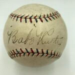 The Finest Babe Ruth Single Signed 1918 American League Baseball JSA COA – Autographed Baseballs