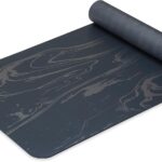Gaiam Dry-Grip Yoga Mat – 5mm Thick Non-Slip Exercise & Fitness Mat for Standard or Hot Yoga, Pilates and Floor Workouts – Cushioned Support, Non-Slip Coat – 68 x 24 Inches