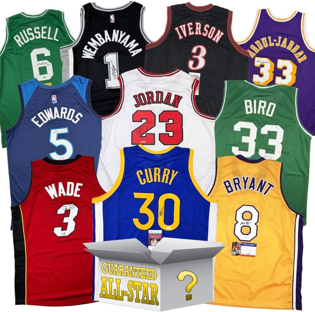 All-Star Autographed/Signed Basketball Jersey Mystery Box with PSA JSA or Beckett COA