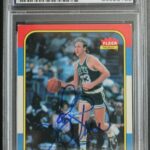 Topps Larry Bird Signed Hof Celtics 1986 Fleer 9 Autographed Basketball Card Psa Auth – Unsigned Basketball Cards