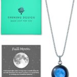 Custom Birth Moon Phase Necklace Jewelry with Gift Box; Special Day Jewelry; Glowing Moon Phase Pendant; Personalized Gift for Birthday, Anniversary, Special Date Necklace