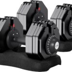 Ativafit 27.5/66/88LBS Pair Adjustable Dumbbell Set with Anti-slip Handle 12 In 1 Quick Dial Adjustment Weights With Safety Locking Button Space Saving Strength Training for Full Body Home Gym Workout