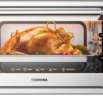 TOSHIBA ChefFry Air Fryer Toaster Oven Combo, 26.4 QT Large Capacity, 12-in-1 Countertop Toaster Oven, Stainless Steel