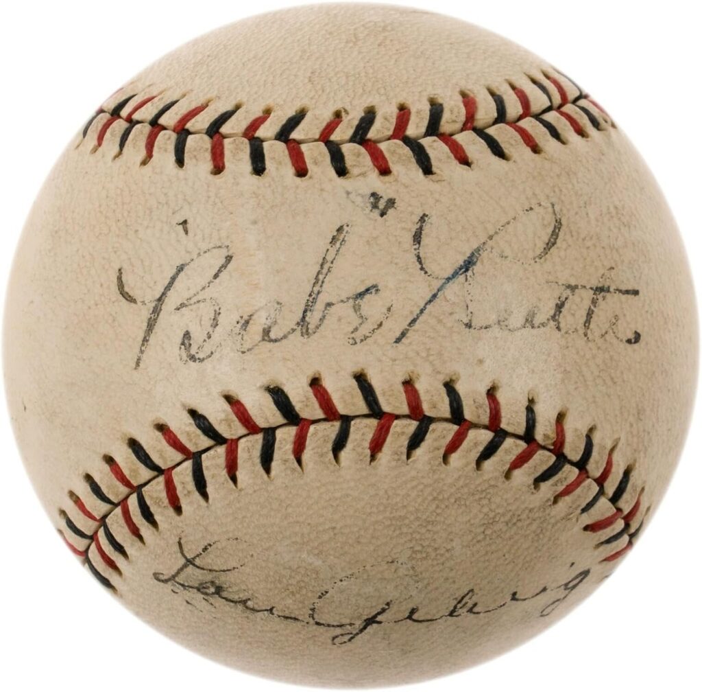 Magnificent Babe Ruth & Lou Gehrig Dual Signed 1927 National League Baseball JSA – Autographed Baseballs