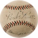 Magnificent Babe Ruth & Lou Gehrig Dual Signed 1927 National League Baseball JSA – Autographed Baseballs