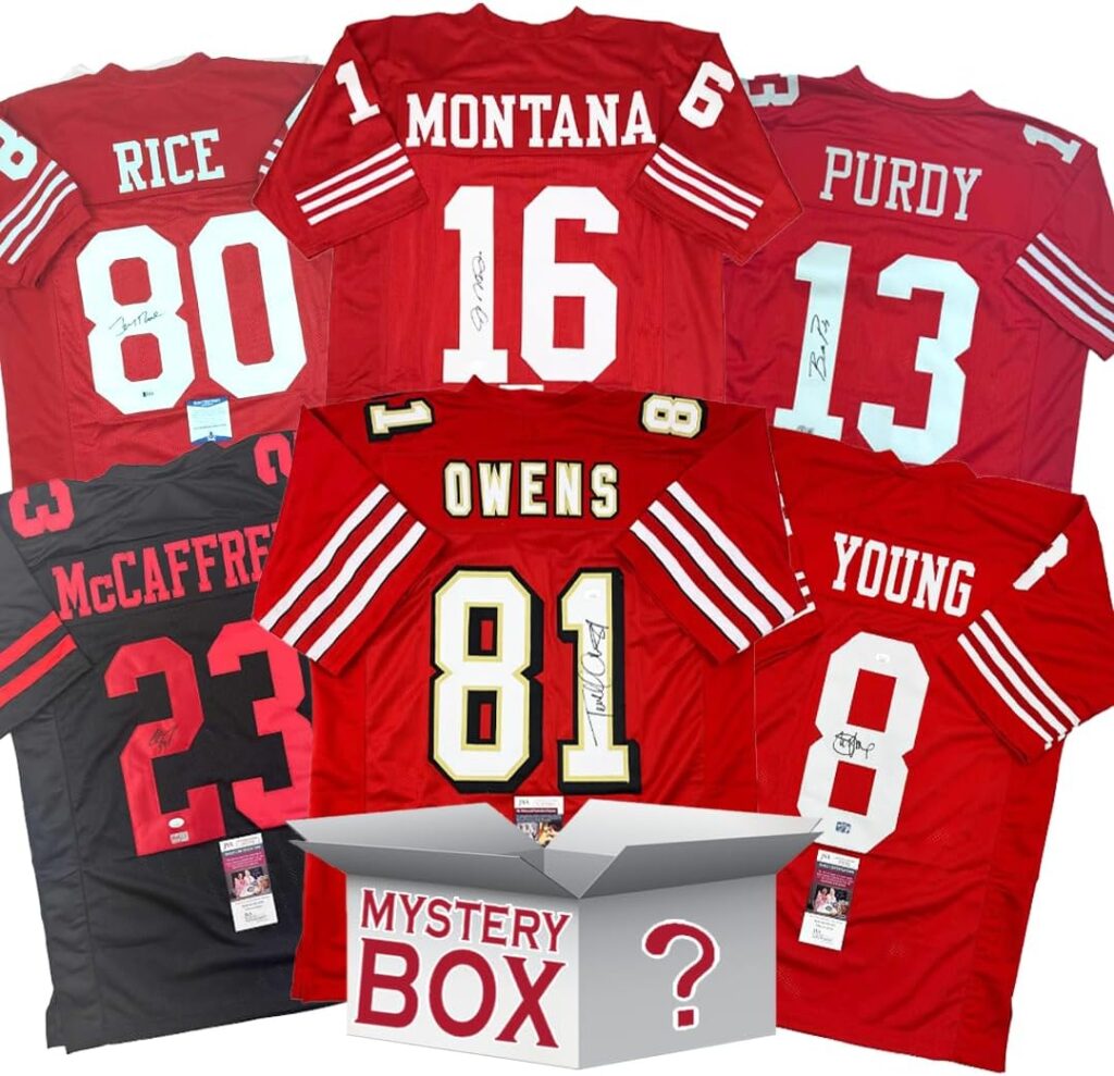Autographed/Signed San Francisco Football Jersey Mystery Box with PSA JSA or Beckett COA