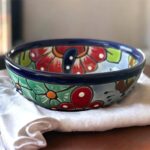 Handmade Talavera Mexican Pottery Salsa Bowl – Unique Oval Design – 6x5x2.5 Inches