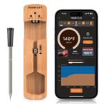 INSMART Wireless Smart Meat Thermometer,330FT Bluetooth Range,100% Waterproof,Precision Cooking Grilling,Multi Sensors,for BBQ,Oven,Grill,Kitchen,Smoker, Rotisserie Turkey Beef (Wood)