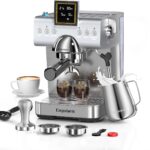 Espresso Machine 20 Bar with Steam Milk Frother, Stainless Steel Espresso maker with LED Display | Cold Brew & Hot Coffee Maker, Professional Cappuccino Expresso Machine for Home and Office