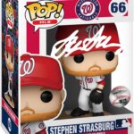 Stephen Strasburg #66 Facsimile Signed Reprint Laser Autographed Funko POP! Baseball MLB: Washington Nationals Figurine with Protector Case